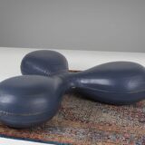 Leather pouf by Lowie Vermeersch for Durlet