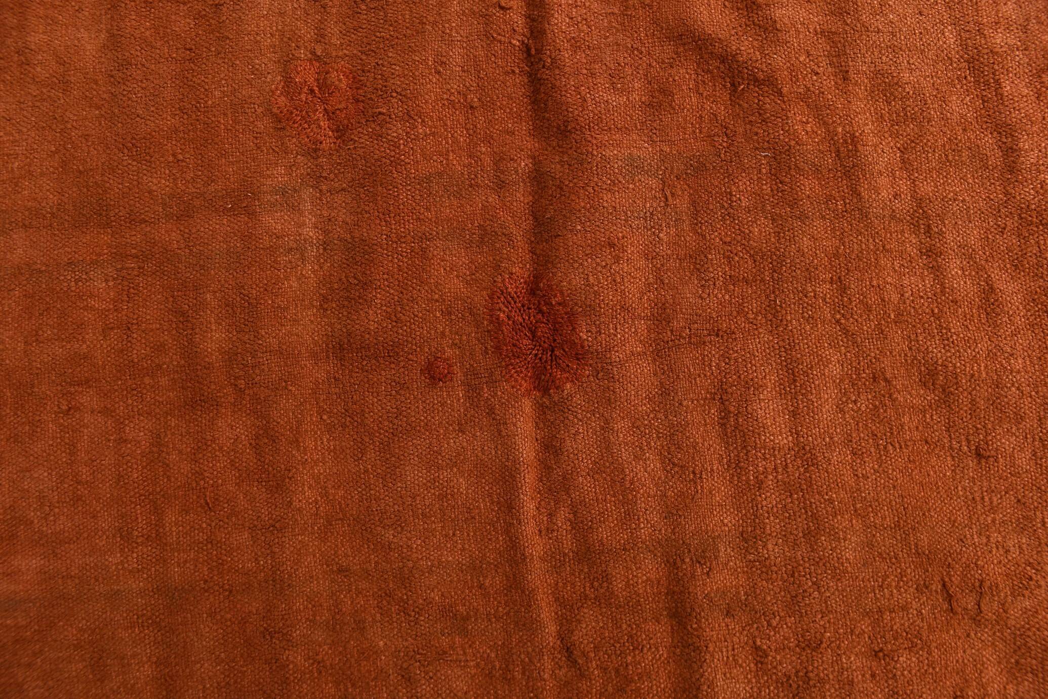 Tapis Kilim vintage fait main en terracotta 5x10, 164x305 cm