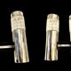 Pair of glass and chrome wall lamps from Sciolari