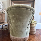 Fauteuil crapaud en velours