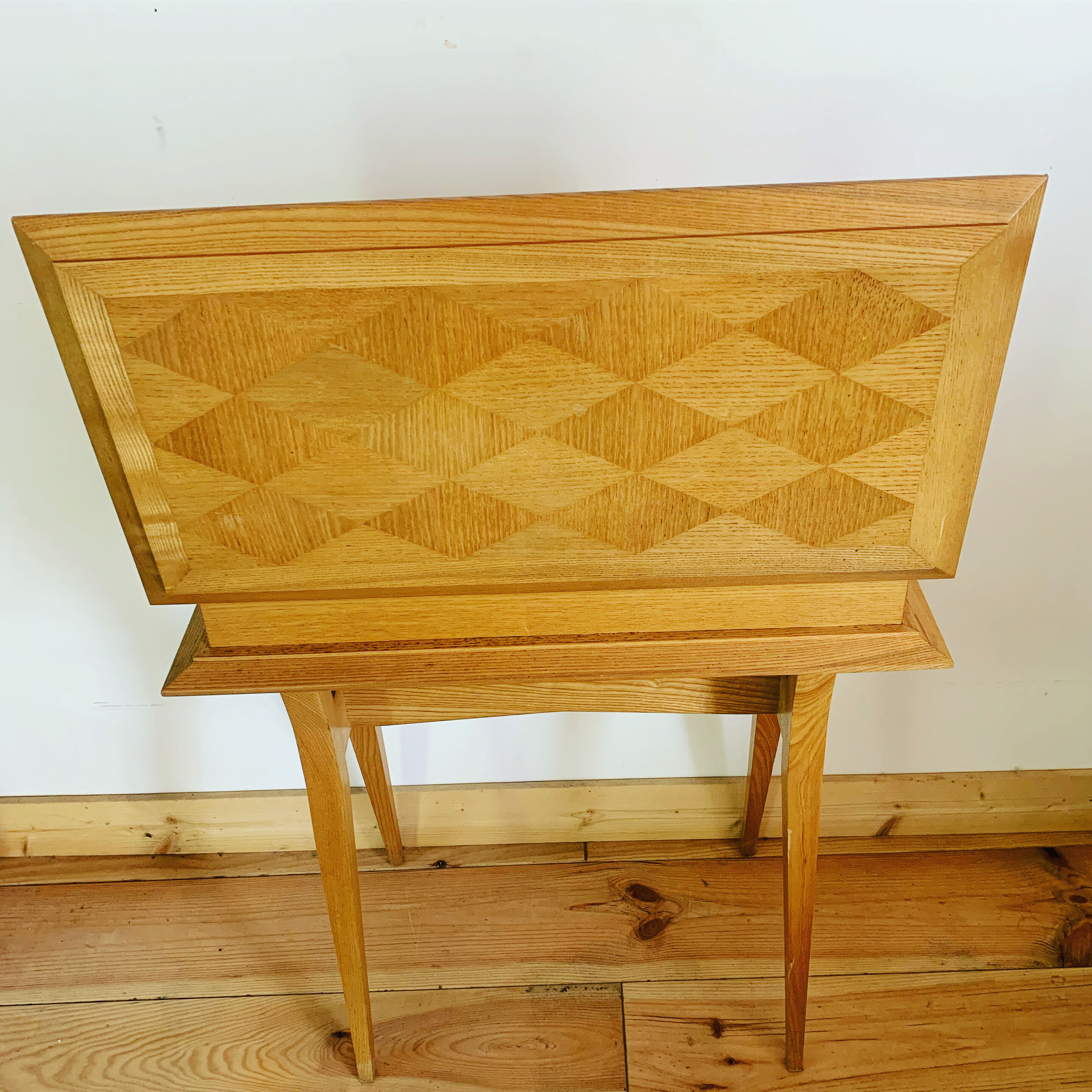 Vintage inlaid wood worker