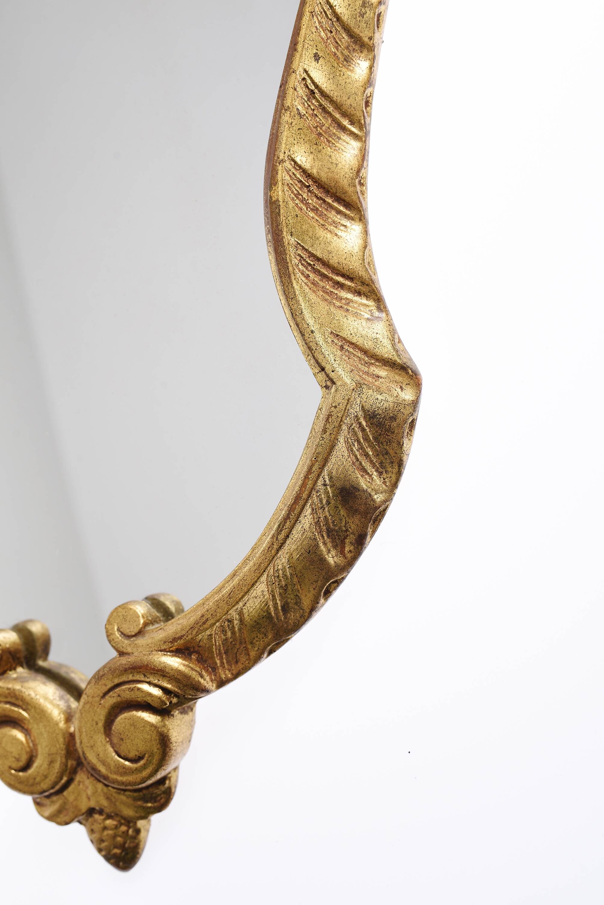 Baroque style gilded wood mirror