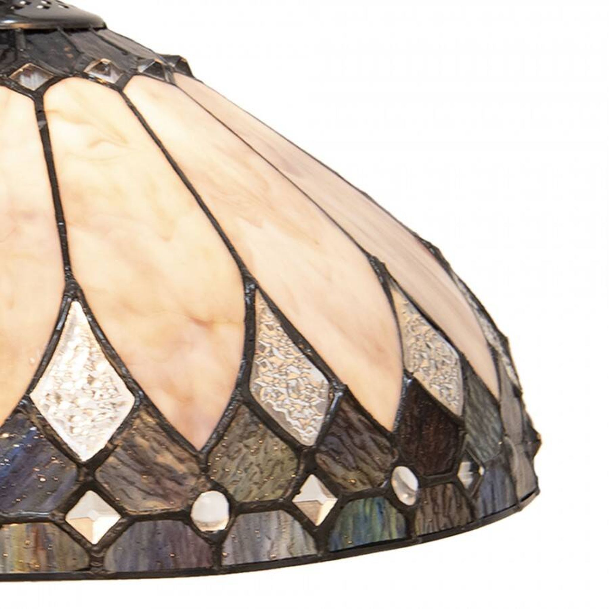 Lampe à suspension Tiffany beige