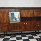 Vintage mahogany varnished sideboard from the 70s