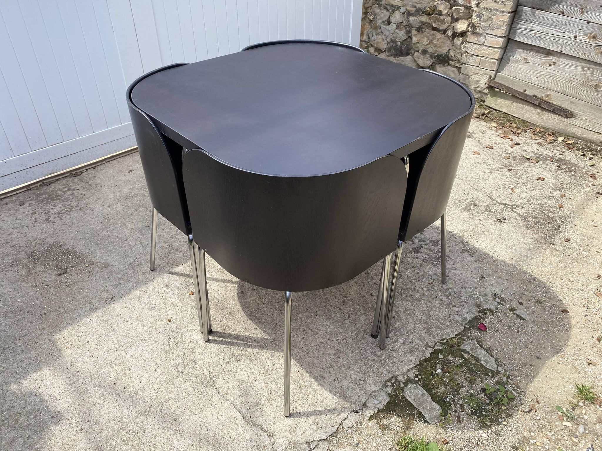 Fusion model table and 4 chairs set by Sandra Kragnert Swedish 90s