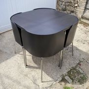 Fusion model table and 4 chairs set by Sandra Kragnert Swedish 90s