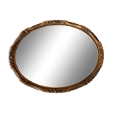 Mirror oval wood 34x44cm