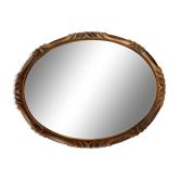 Mirror oval wood 34x44cm