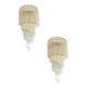 Set of Two Venetian "Quadriedro" Twist Murano Glass Wall Sconces