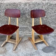 Pair of child chair Casals beech red