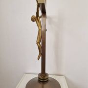 Jean Lambert-Rucki (1888-1967) - Important gilded bronze sculpture - Christ on the cross - Signed