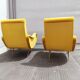 Pair of vintage organic armchairs 50s