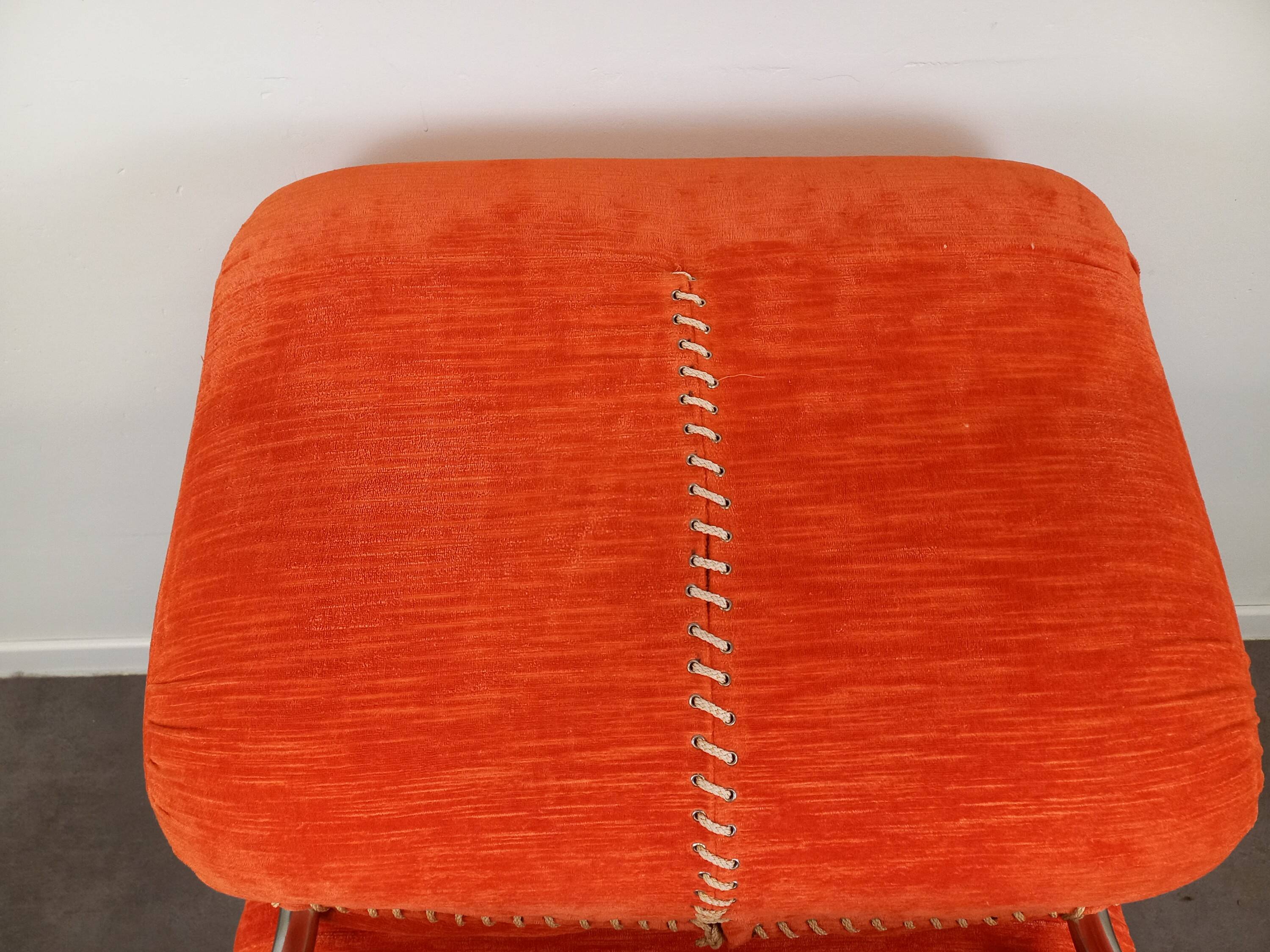 Vintage orange fireside chair