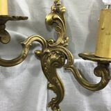 Paire d'appliques en bronze style Louis XV