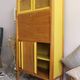 Vintage writing desk with canning doors