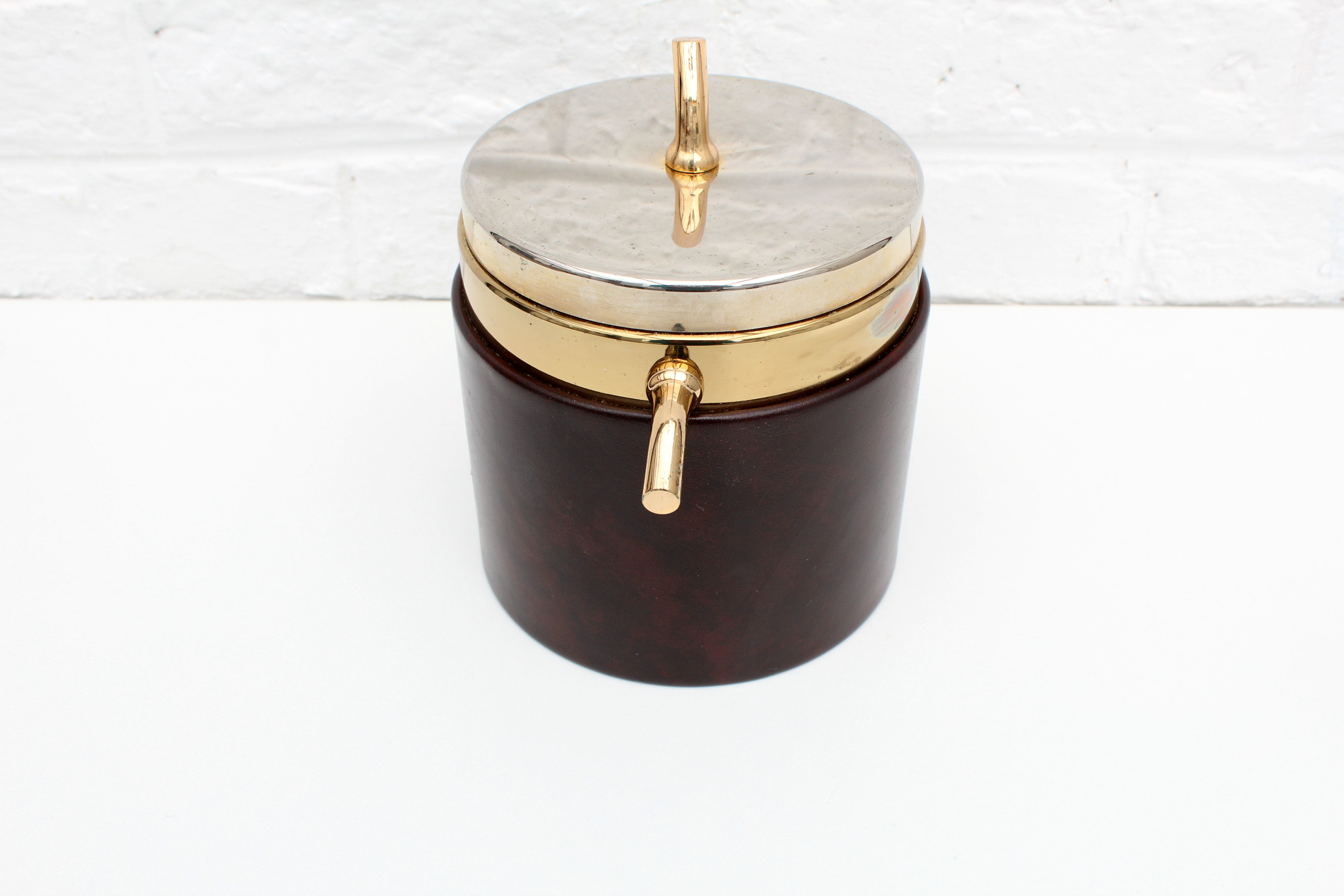 Vintage ice cube bucket, Freddotherm ice bucket, swiss made