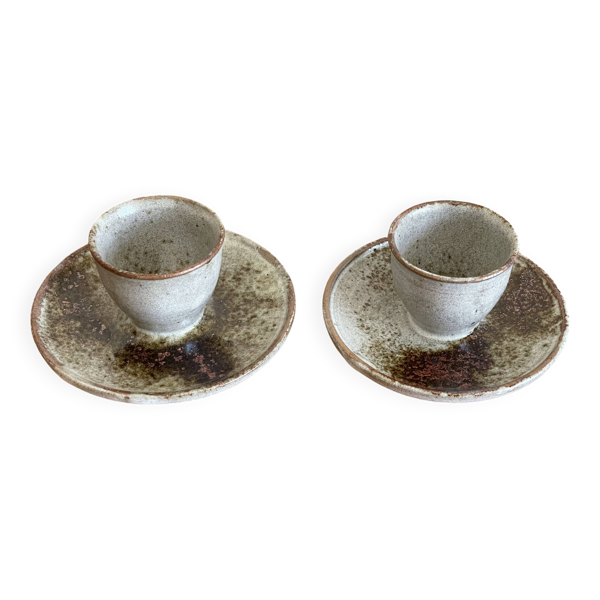 2 coquetiers en grès
