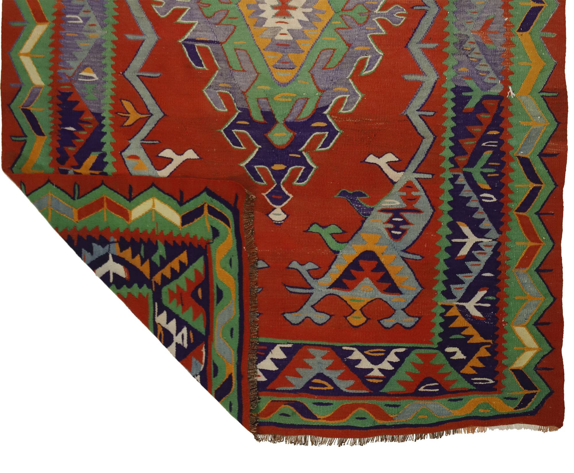 Authentic Vintage Turkish Kilims & Handwoven Rugs – Unique Home Decor Pieces 195x 295 cm