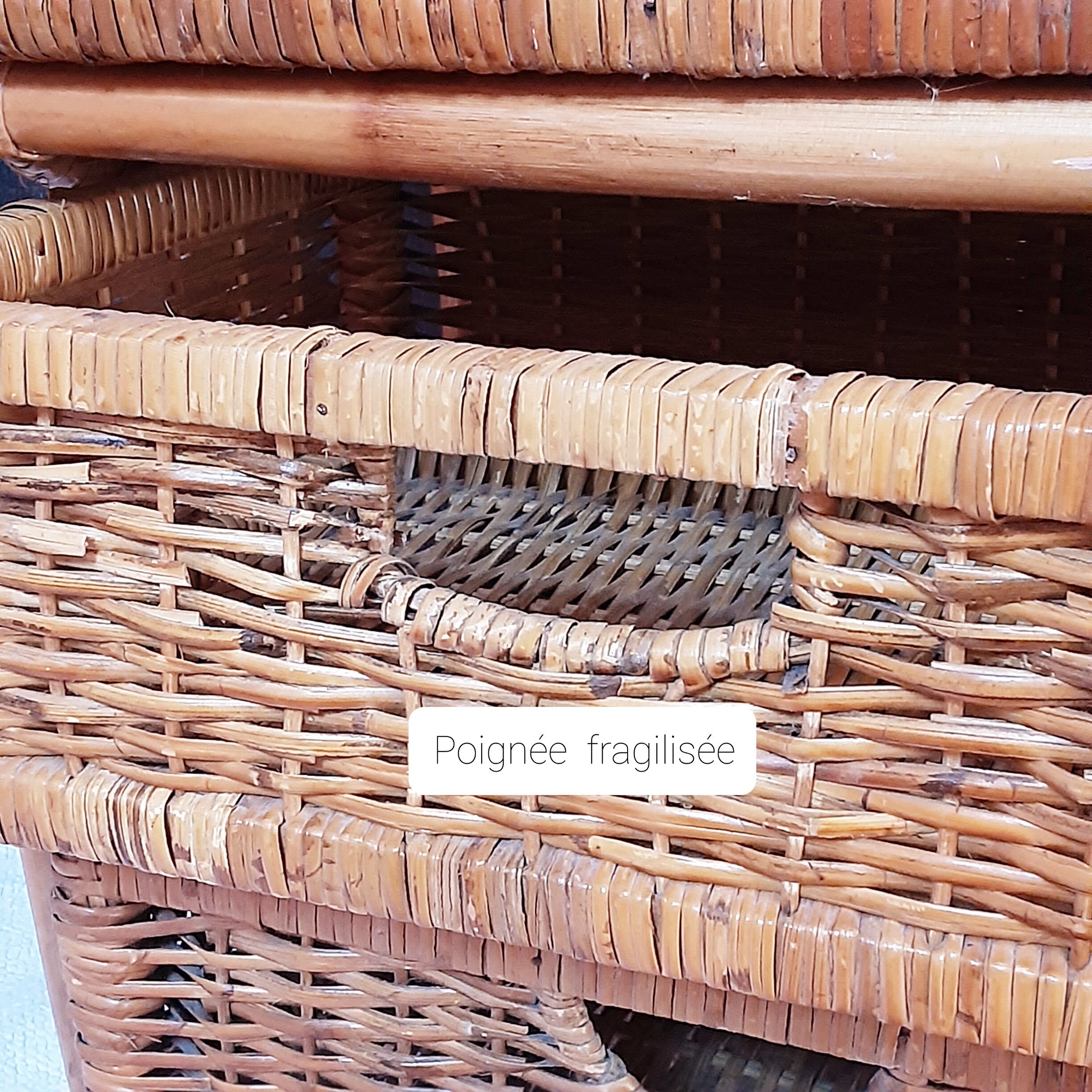 Meuble en rotin vintage
