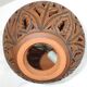 Suspension et paire d'appliques terre cuite /vintage