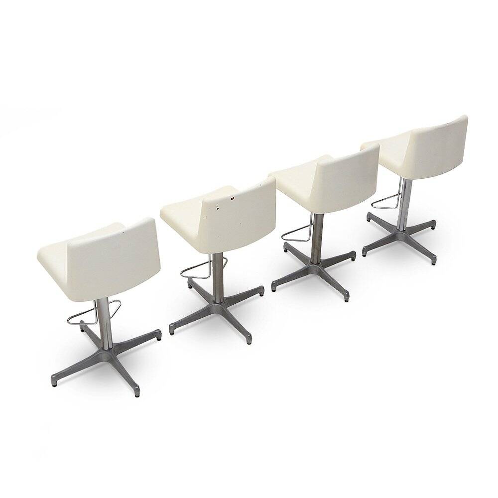 Stools with fibreglass seat by Vaghi, 1960s, set of 4