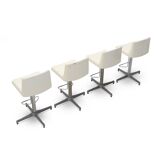 Stools with fibreglass seat by Vaghi, 1960s, set of 4