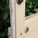 Glass communication door h221.5x90cm old 4 panes without interior glazing