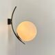 Vintage brass and opaline wall lamp, France 1960