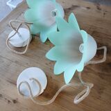 Pair of vintage tulip pendant lights