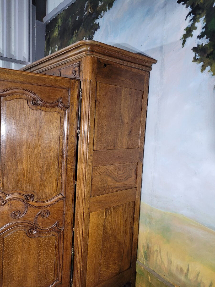 Small Louis XV wardrobe in solid oak