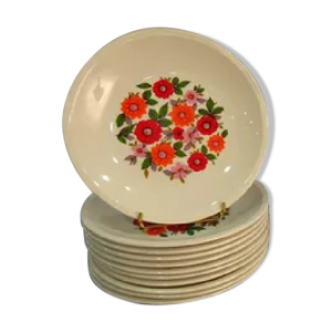 set 11 assiettes faience - gien