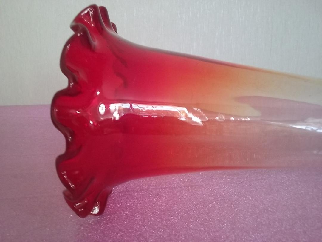 Glass art deco vase