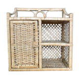 Vintage raffia shelf