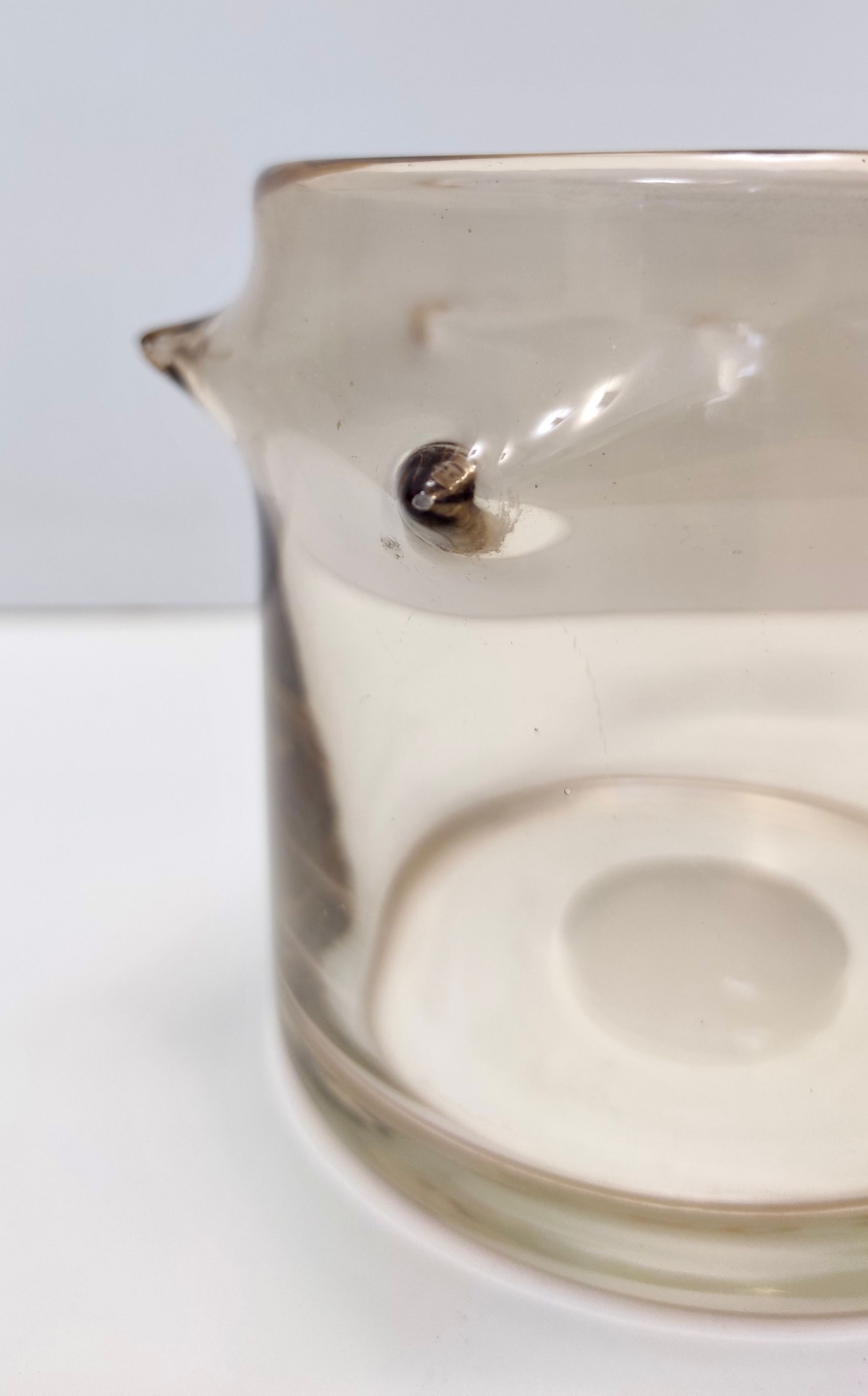 Vintage Murano Glass Vase with Bugne ascribable to Ercole Barovier, Italy