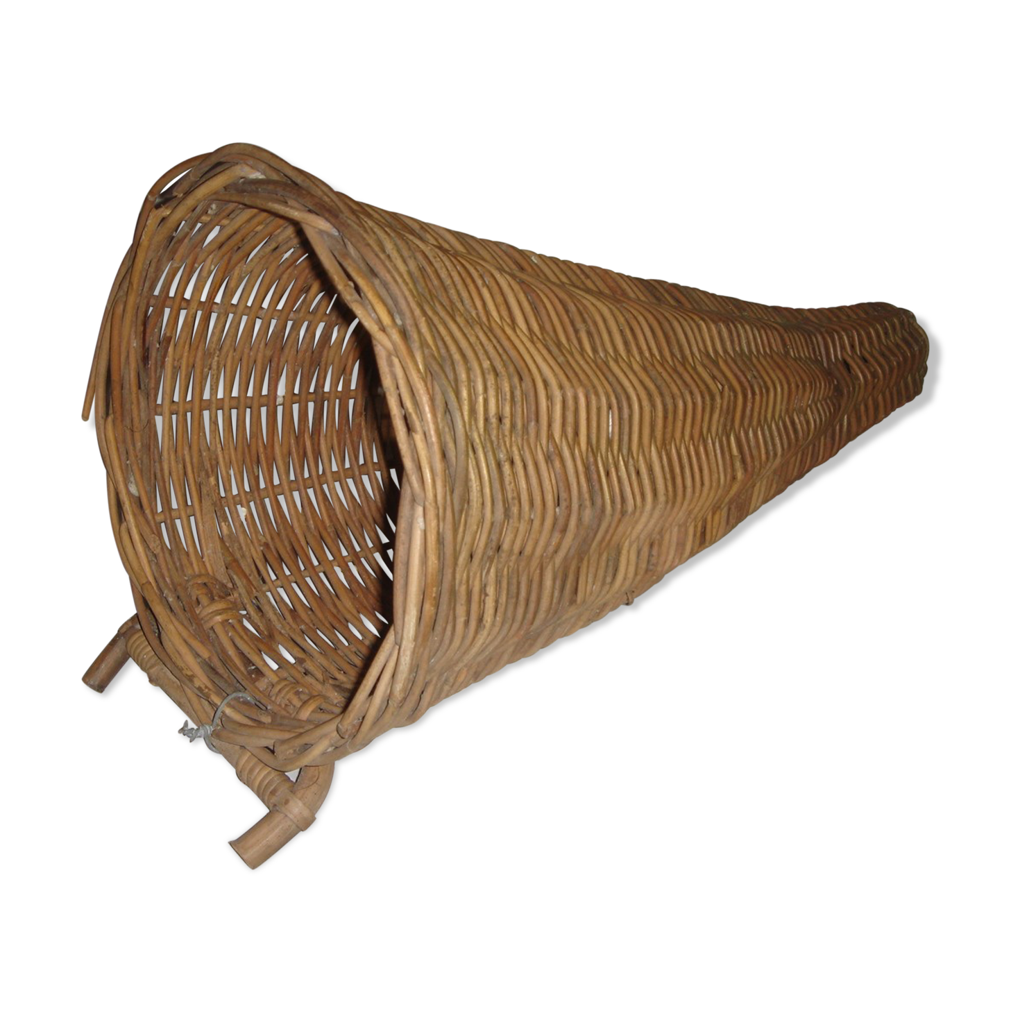 Panier rotin & osier de 1970