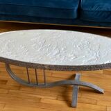 70s wrought iron coffee table