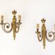 Pair of bronze wall sconces in Louis XVI style
