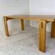 Scandinavian modernist brutalist pine rectangular dining table, 1960s