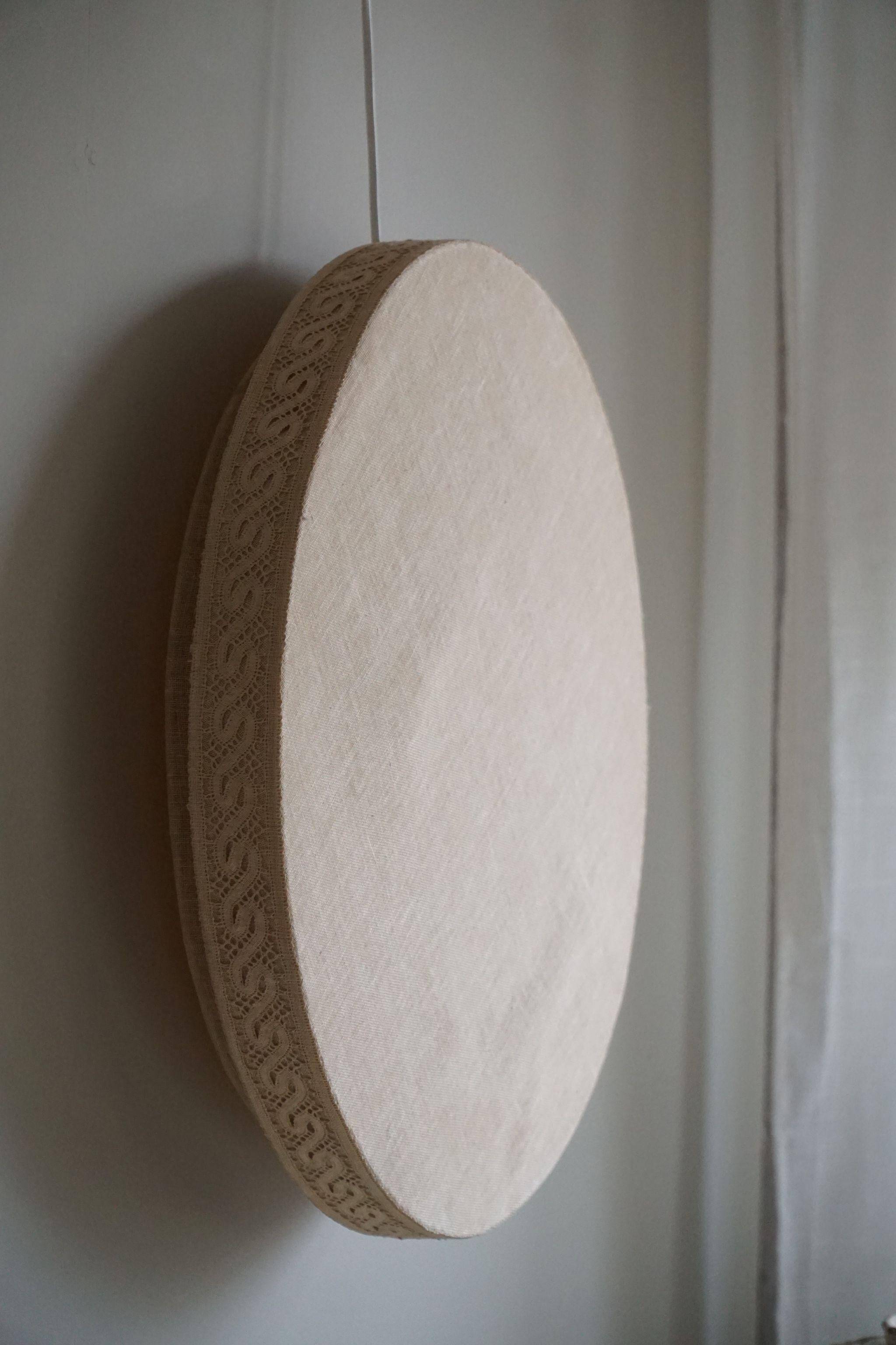 Mid-century Scandinavian Swedish, Ceiling light / Wall sconce in linen, 1950s