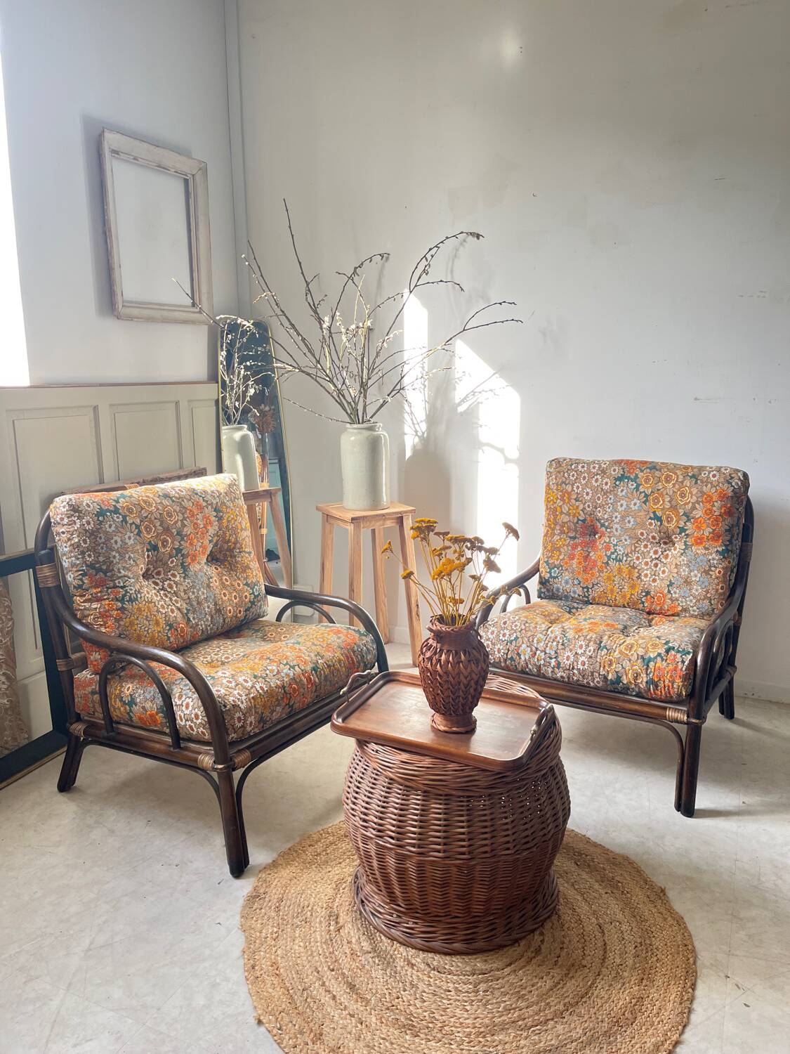 Liberty rattan armchairs