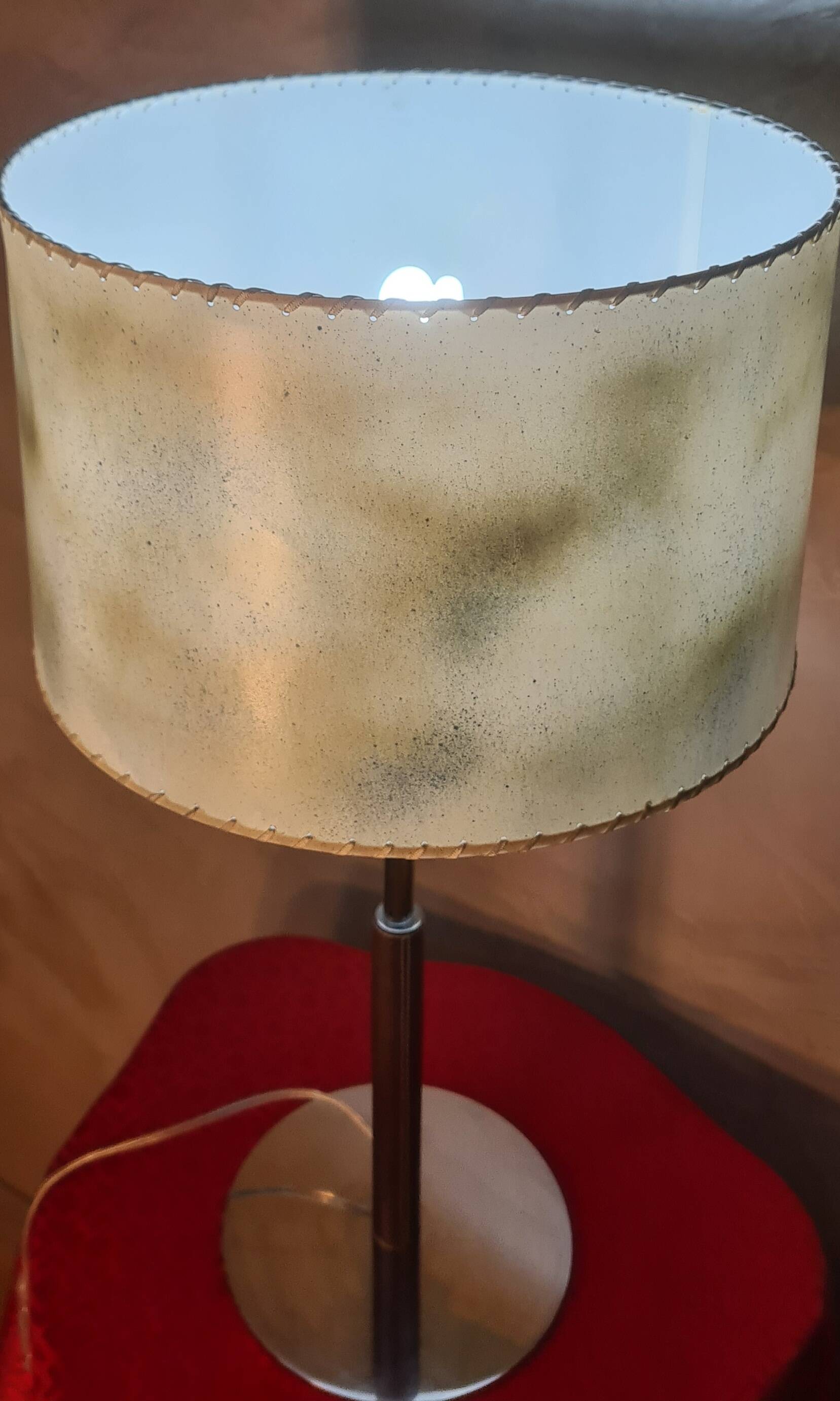 leather-covered lamp 1975 to 85