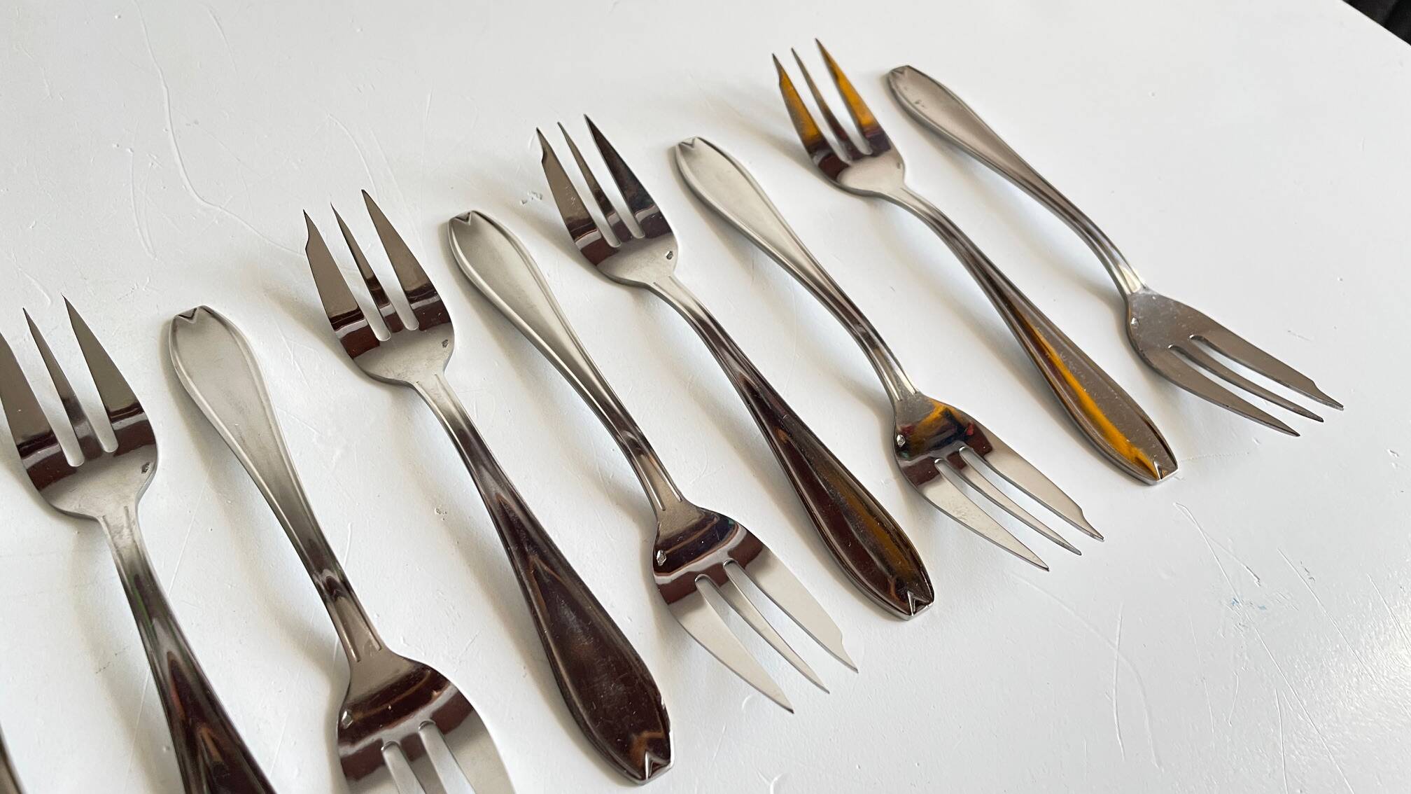 12 Fourchettes à DESSERT Inox Vintage