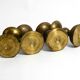 4 rare large heavy Mid Century brass candlesticks from a Bavarian church