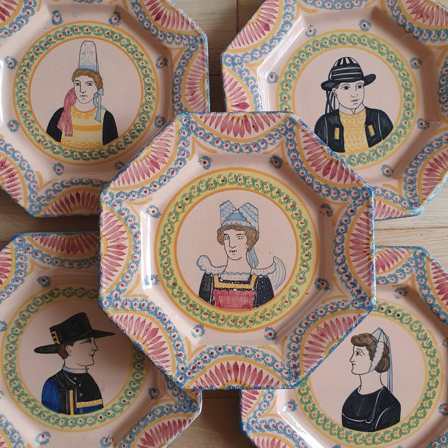 18 Henriot Quimper plates