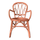 Vintage pink rattan armchair
