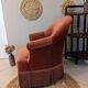 Fauteuil crapaud velours rose