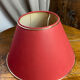 Cracked ceramic lamp, fabric shade, 1980s.