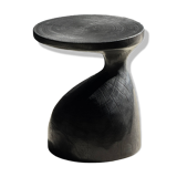 Sexy Neck - Solid wood side table (monoxyle) in organic shape colour