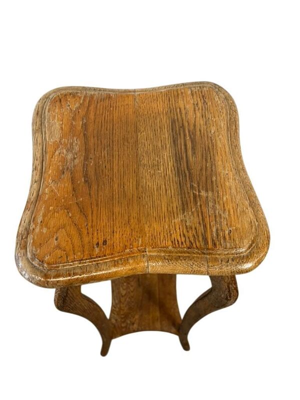 Table d'appoint haute vintage en bois / table à plantes / étagère