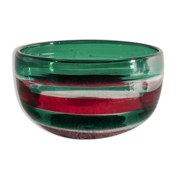 Vintage Italian Mid Century Glass Bowl Fulvio by Bianconi for Venini, 1950s